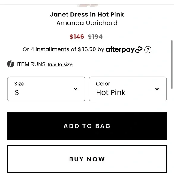 Revolve dress Amanda Uprichard Janet Dress - M hot pink - Picture 4 of 10